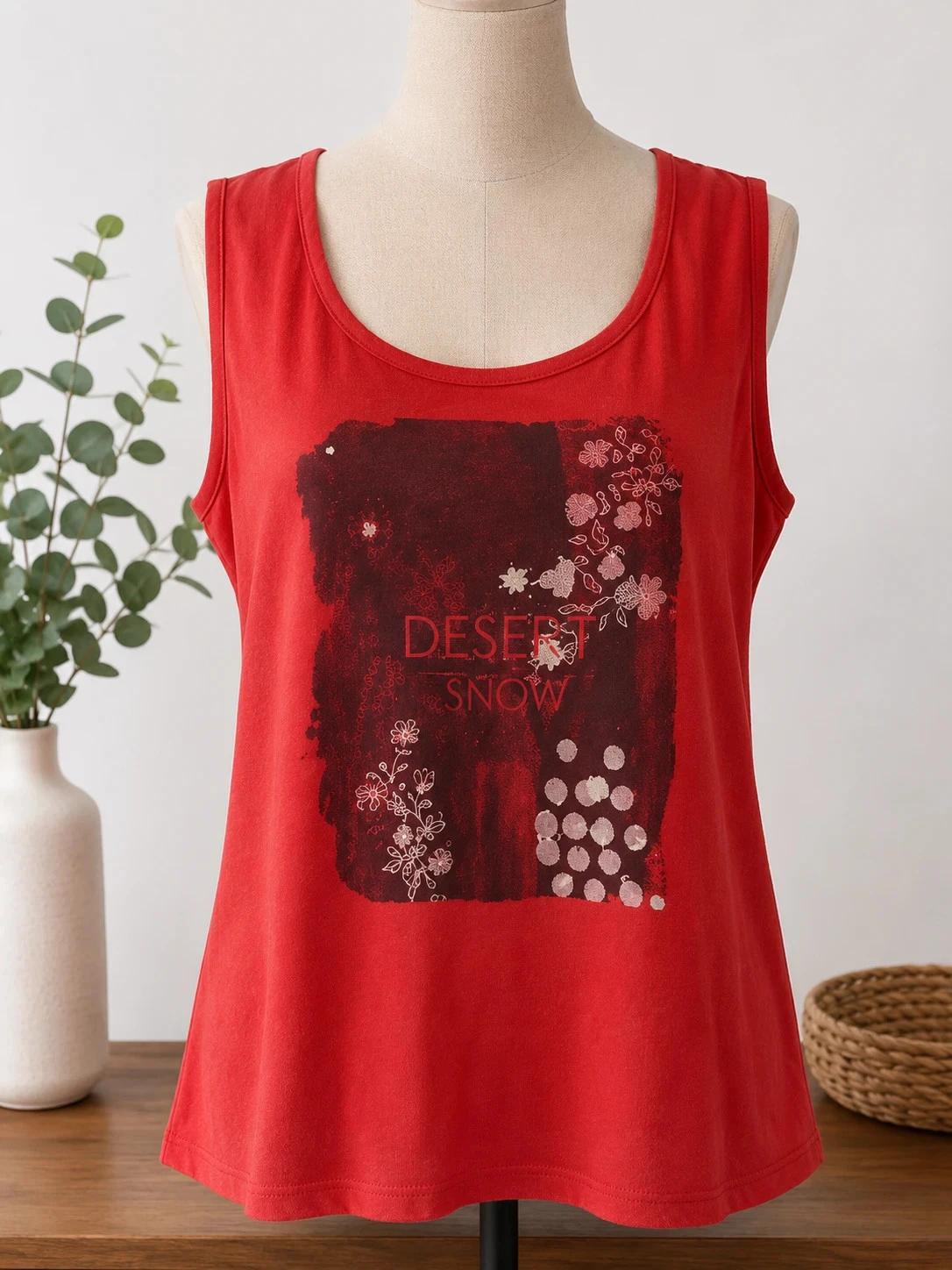 DĂ©bardeur rouge imprimĂ© Desert Snow femme Arkitect taille L â Top sans manches